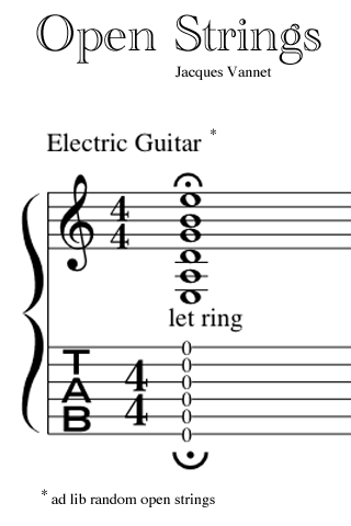 Open Guitar Strings