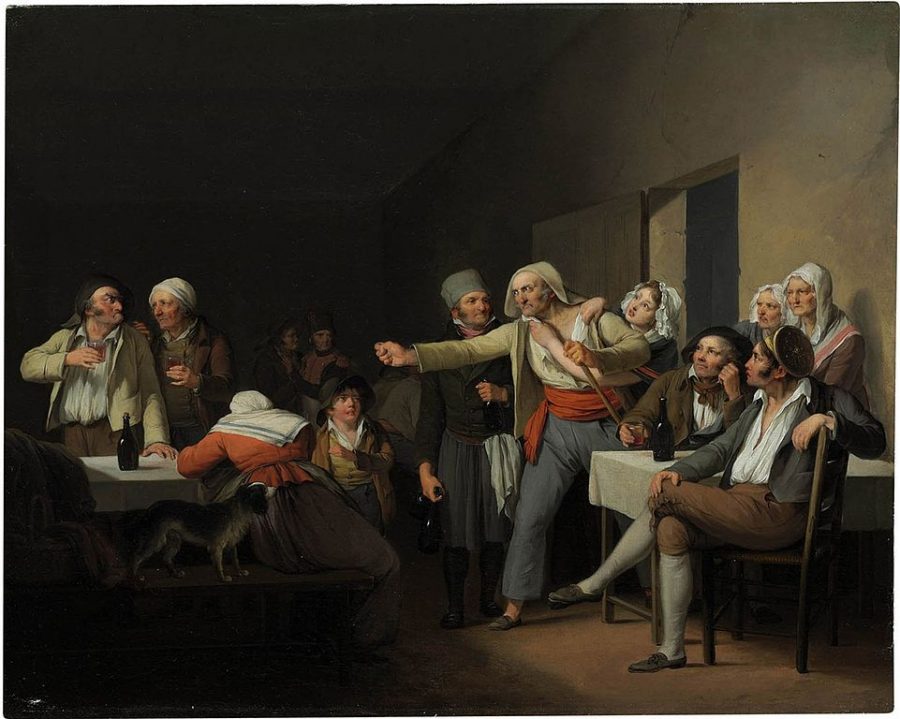 Les hommes se disputent, une toile de Louis-Léopold Boilly en 1818