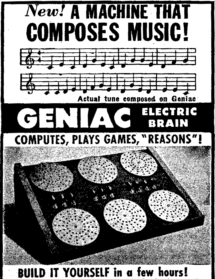 Le GENIAC une machine à composer de la musique
